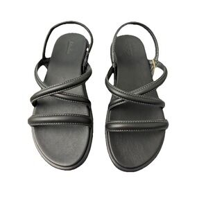 OluKai Women's Leather Tiare Strappy Sandals Size US 9 Black NEW